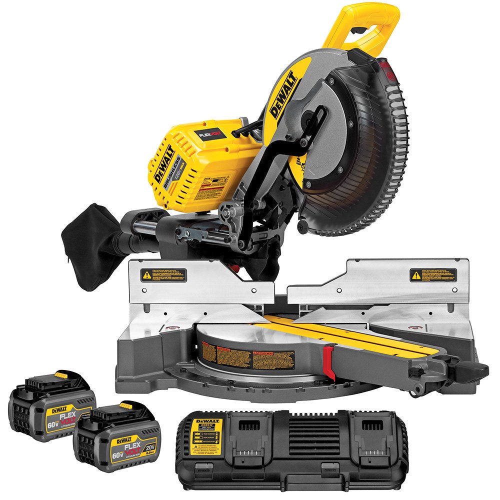 DEWALT DHS790T2 FLEXVOLT 120V MAX Double Bevel Compound Sliding Miter Saw Kit